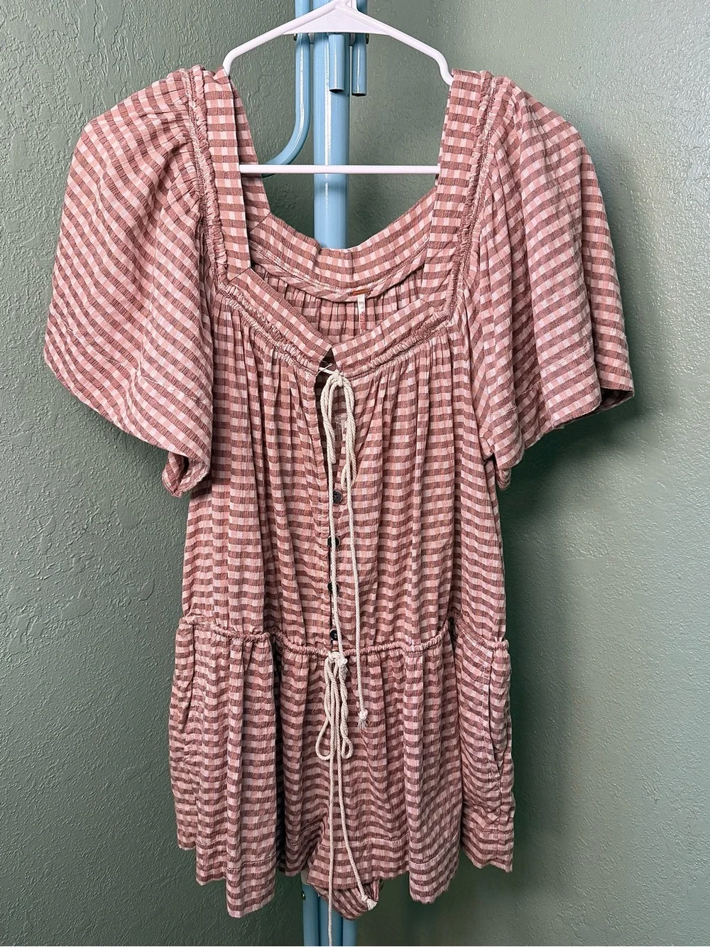 Free People Country Line Plaid Romper - Picture 9 of 9